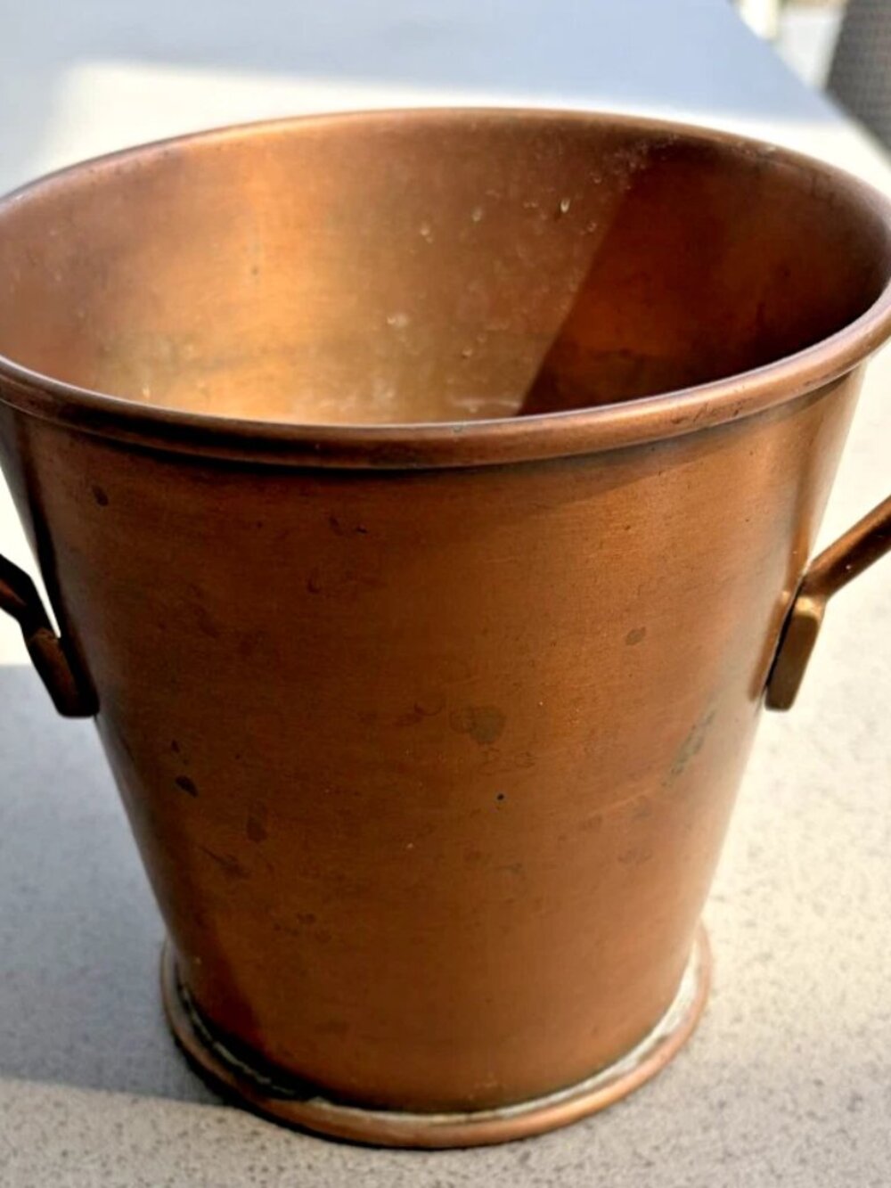 Pottery Barn Copper Sienna Cachepot Planters set of 6